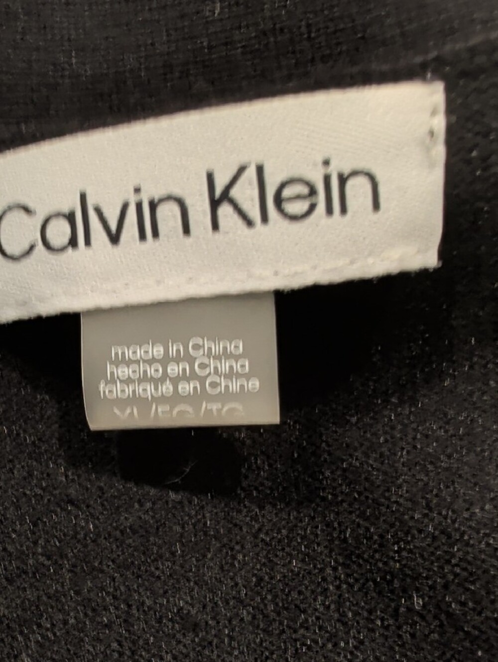 CALVIN KLEIN Size XL Classic Open-Front Black Cardigan NWT - Picture 7 of 8